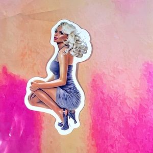 Blonde Sexy Pinup Gorgeous Sticker beauty heartbreaker